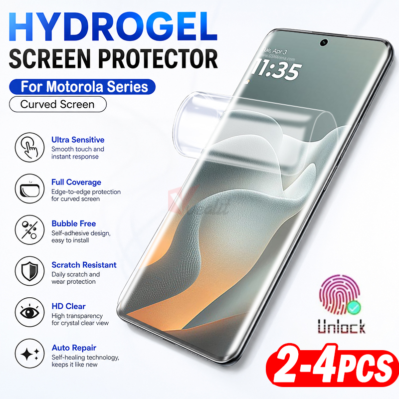 Curved Edge Screen - 2-4pcs 3D Curved HD Silicone Hydrogel