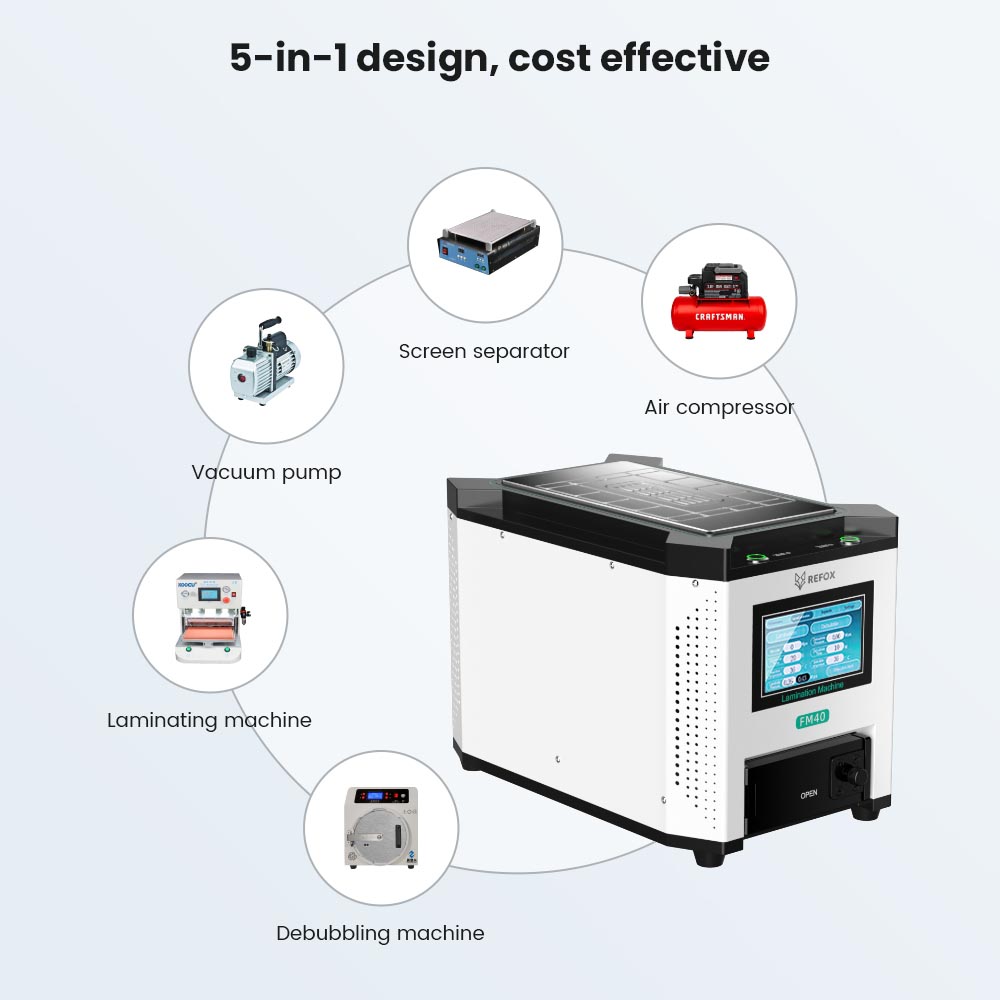 REFOX FM-40 5in1 Laminating Ma - Screen Alignment Tool ulasan dan harga
